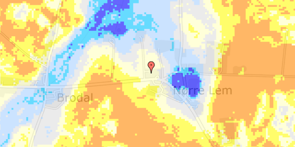 Ekstrem regn på Amtsvejen 39