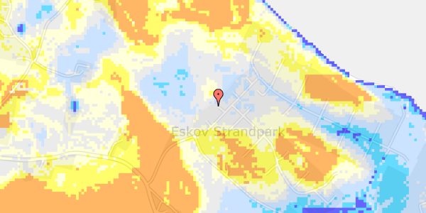 Ekstrem regn på Kystvejen 13