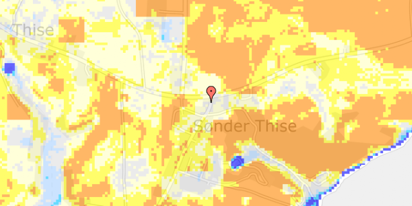 Ekstrem regn på Sdr. Thisevej 2