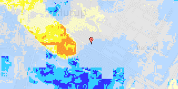 Ekstrem regn på Bredgade 50, 1. 