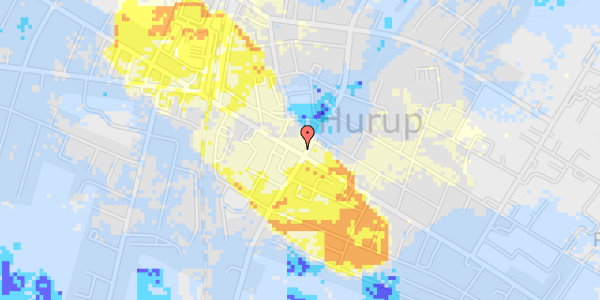 Ekstrem regn på Bredgade 100