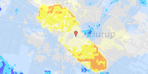 Ekstrem regn på Bredgade 135, 1. 