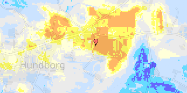 Ekstrem regn på Dybdalsgave 15