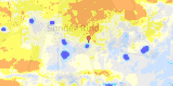 Ekstrem regn på Sdr. Rind Vej 93