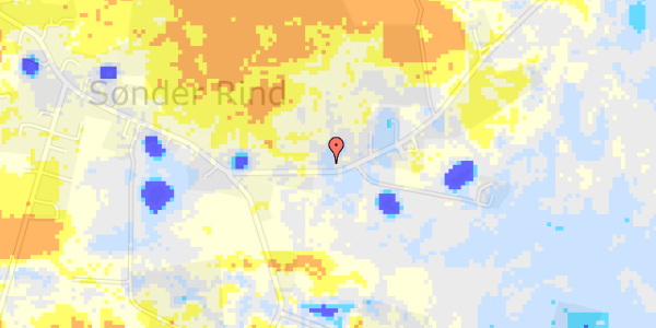 Ekstrem regn på Sdr. Rind Vej 105