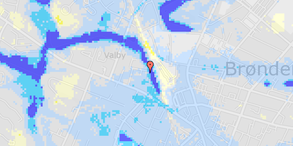 Ekstrem regn på Nørre Alle 3