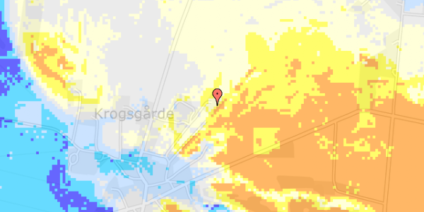 Ekstrem regn på P Kjærgårdsvej 8