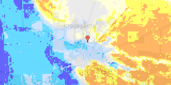 Ekstrem regn på P Kjærgårdsvej 11