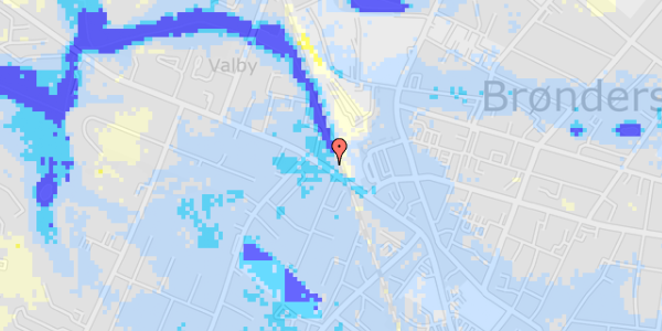 Ekstrem regn på Vestergade 38