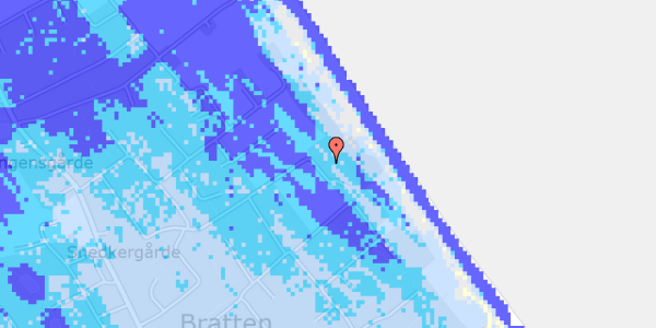 Ekstrem regn på Bugten 62