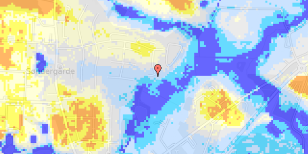 Ekstrem regn på Elmholt 15