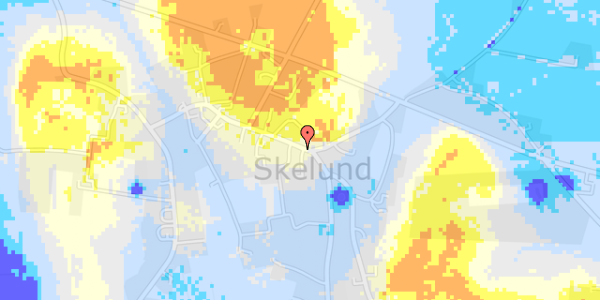 Ekstrem regn på Skelund Hovedgade 38