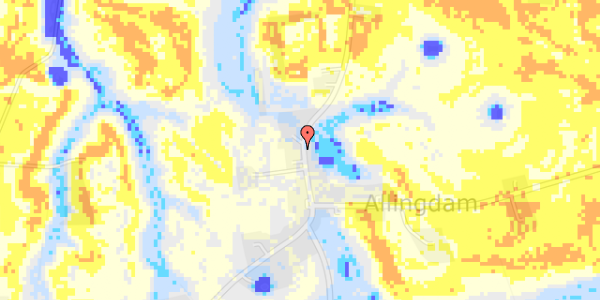 Ekstrem regn på Allingdamvej 104