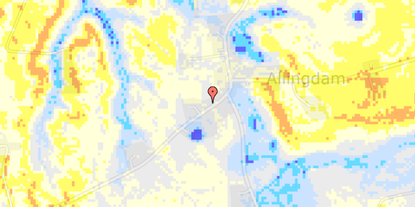 Ekstrem regn på Allingdamvej 136