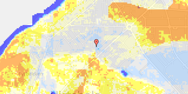 Ekstrem regn på Poppel Alle 19