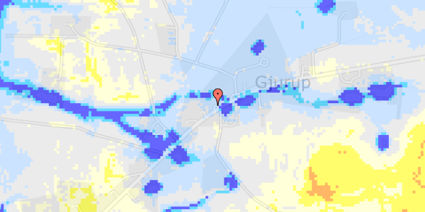 Ekstrem regn på Løkkensvej 320