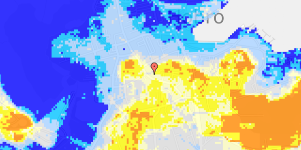 Ekstrem regn på Adelgade 55A, st. 