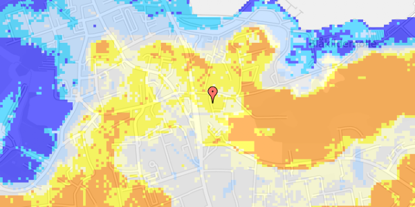 Ekstrem regn på Skovvej 10B, 1. th