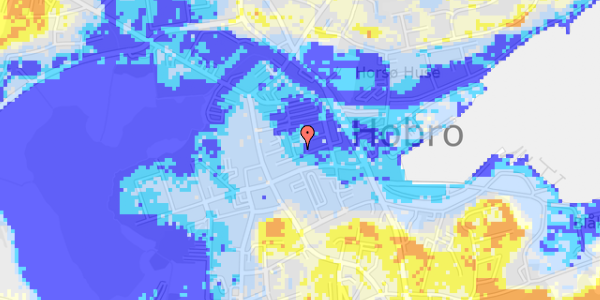 Ekstrem regn på Østergade 3, 1. th