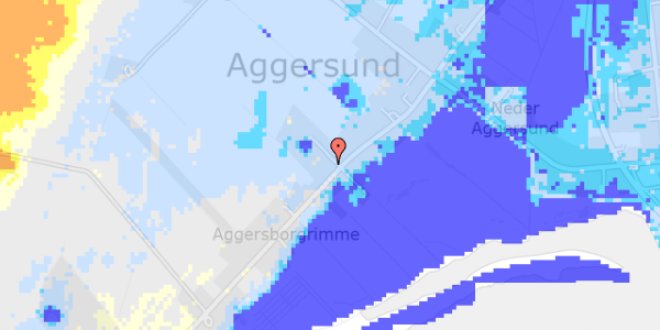 Ekstrem regn på Aggersborgvej 42