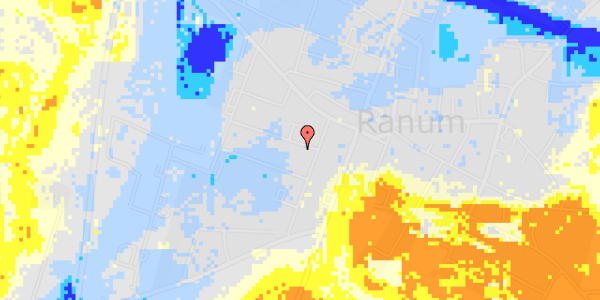 Ekstrem regn på Holmgårdsvej 3