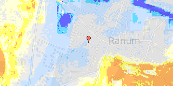 Ekstrem regn på Holmgårdsvej 14