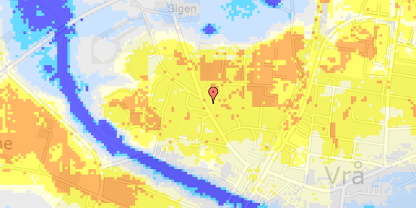 Ekstrem regn på Vestergade 40