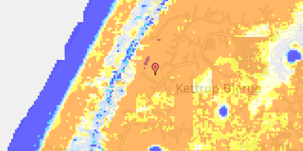 Ekstrem regn på Kettrup Bjerge Vej 76