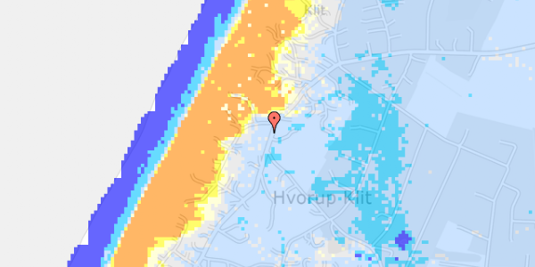 Ekstrem regn på Redningsvejen Nord 86