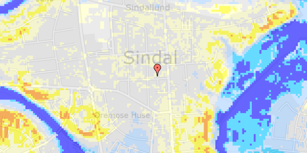 Ekstrem regn på Finlandsgade 4