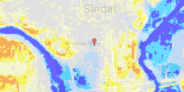 Ekstrem regn på Jyllandsgade 6