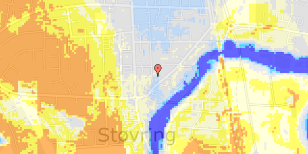 Ekstrem regn på Fredensgade 21