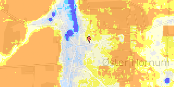Ekstrem regn på Øster Hornumvej 3