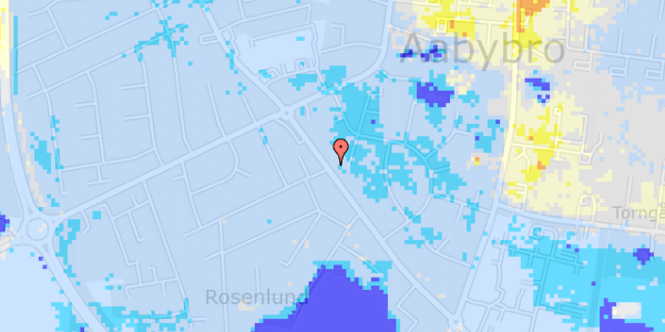 Ekstrem regn på Østergade 65