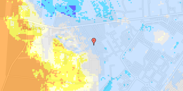 Ekstrem regn på Drastrup Skovvej 12