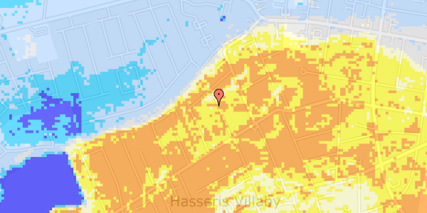 Ekstrem regn på Elisabethsvej 13