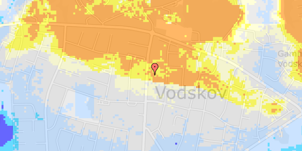 Ekstrem regn på Vodskov Kirkevej 54