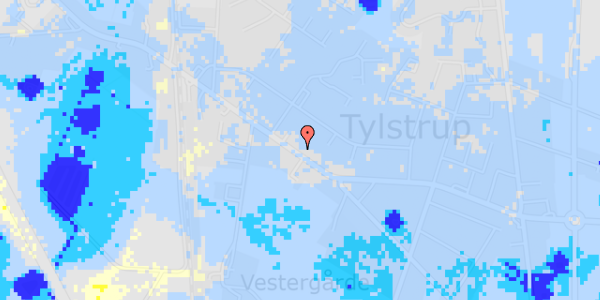 Ekstrem regn på Luneborgvej 50