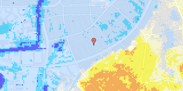 Ekstrem regn på Lyøgade 10, 2. th