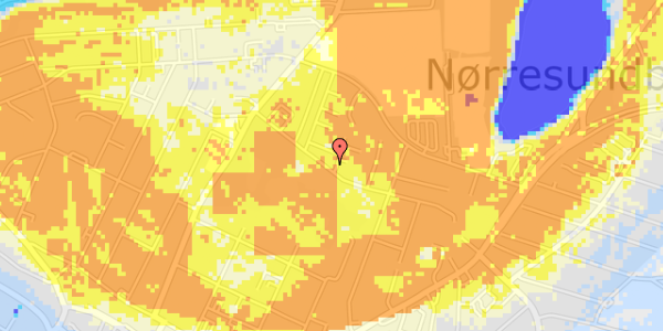 Ekstrem regn på Nordre Skansevej 32