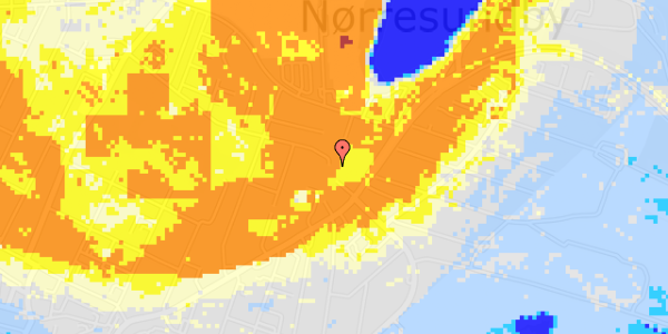 Ekstrem regn på Nordre Skansevej 54