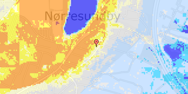 Ekstrem regn på Søndre Kongevej 20