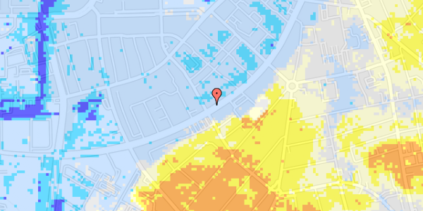 Ekstrem regn på Østre Alle 82, st. th