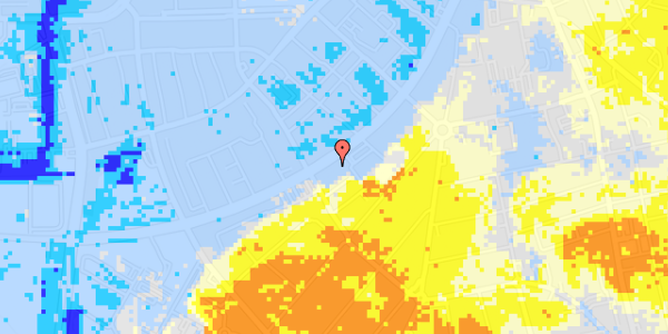 Ekstrem regn på Østre Alle 89, st. 