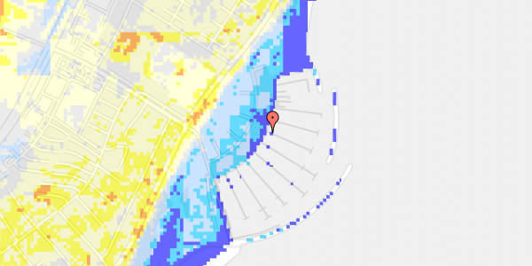 Ekstrem regn på Egå Marina 606