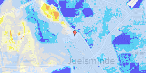 Ekstrem regn på Kirkebakken 2K