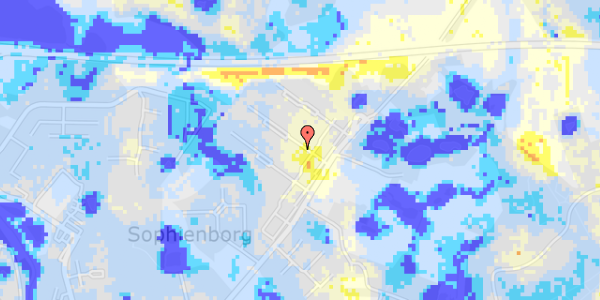 Ekstrem regn på Sophienlund 82