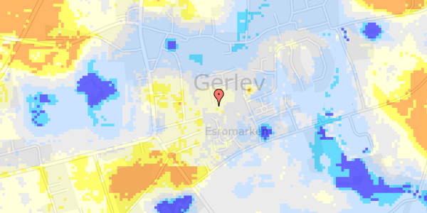 Ekstrem regn på Esrogårdsvej 95