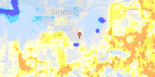 Ekstrem regn på Sinding Østermark 1