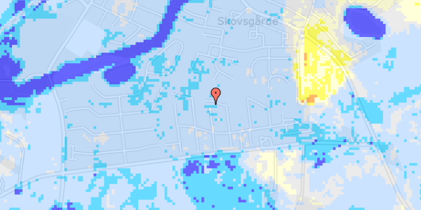 Ekstrem regn på Østergårds Alle 333